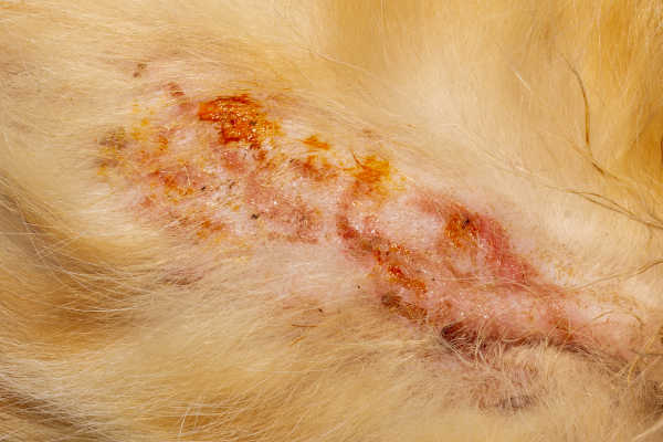 pyoderma skin infection on cat's skin